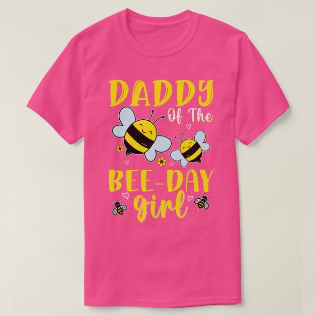 Camiseta Papi Del Chica Del Día De La Abeja Hive Familia Pa (Diseño del anverso)