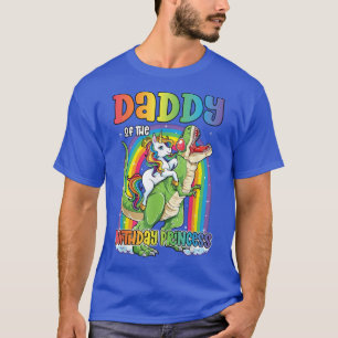Camiseta Papi del cumpleaños de la princesa Bday T Rex Dad