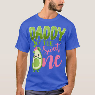 Camiseta Papi del dulce un primer cumpleaños aguacate Chica