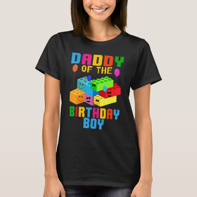 Camiseta Papi Del Edificio De Birthday Blocks Family M (Anverso)