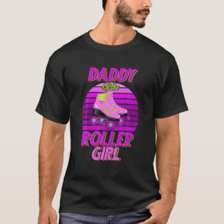 Camiseta Papi Del Fiesta De Patinaje De Patinaje De Chica D