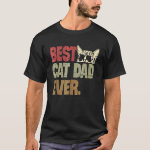 Camiseta Papi del gato mejor viejo del mundo de los hombres