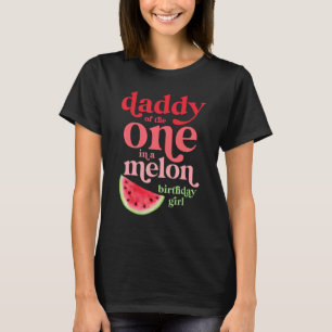 Camiseta Papi Del Hombre En Un Chica De Cumpleaños De Melón