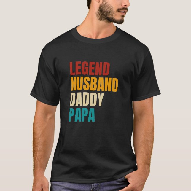 Camiseta Papi del marido de la leyenda retro (Anverso)