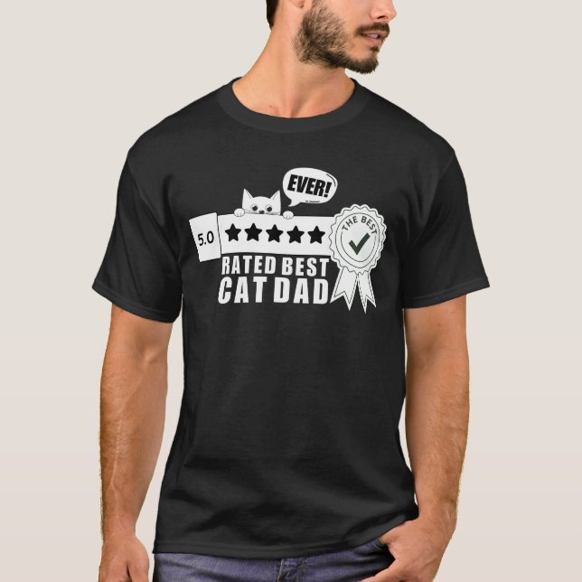 Camiseta Papi del mejor padre del gato cada vez más gracios (Anverso)