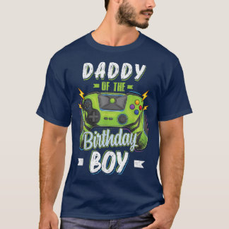 Camiseta Papi del niño de cumpleaños comparando video famil