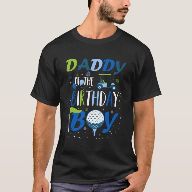 Camiseta Papi Del Niño De Cumpleaños En Un Deporte De Golf  (Anverso)