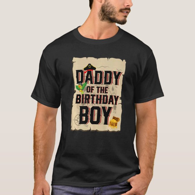 Camiseta Papi Del Niño De Cumpleaños Padre Pirata Tema 5 (Anverso)