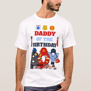 Camiseta Papi del niño de cumpleaños que responde primero