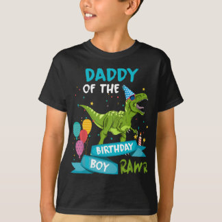 Camiseta Papi del niño de cumpleaños RAWR Dinosaurio T-Rex