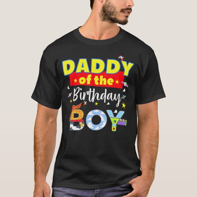 Camiseta Papi Del Niño De Cumpleaños Toy Familly Coincidien (Anverso)