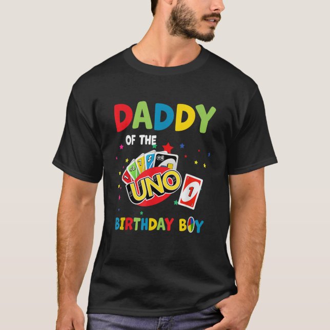 Camiseta Papi Del Niño De Cumpleaños Uno Uno (Anverso)