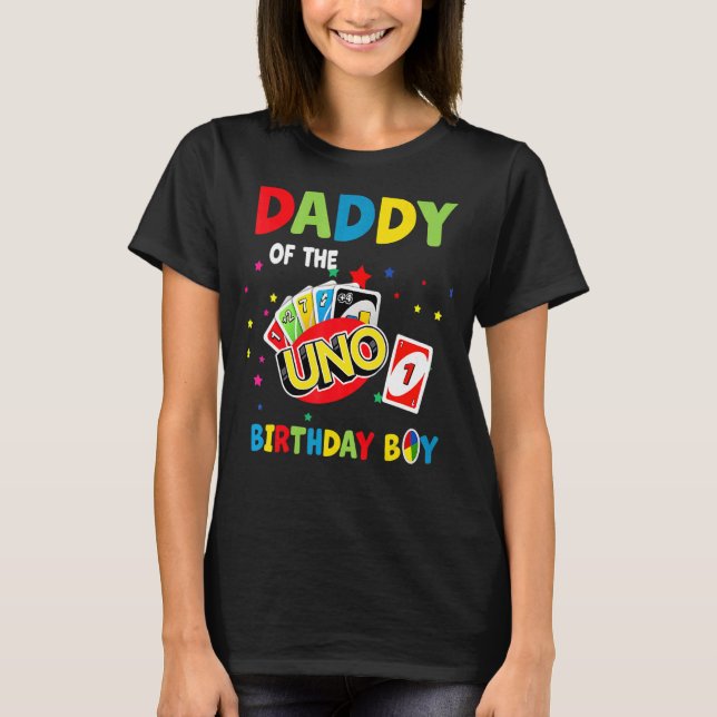 Camiseta Papi Del Niño De Cumpleaños Uno Uno, Niño De Cumpl (Anverso)