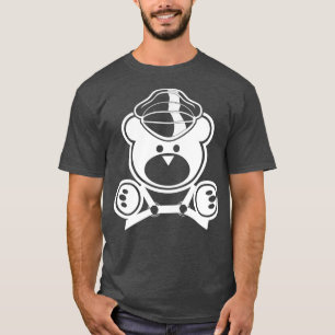 Camiseta Papi del oso de cuero 2 blanco