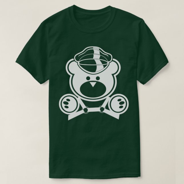 Camiseta Papi del oso de cuero 2 blanco Classic TShirt (Diseño del anverso)