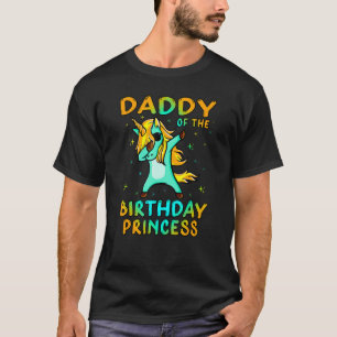 Camiseta Papi Del Padre De La Princesa De Cumpleaños Chica