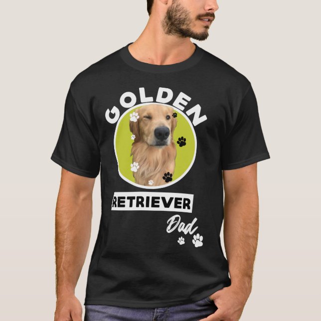 Camiseta Papi del perro de la recuperación de oro (Anverso)