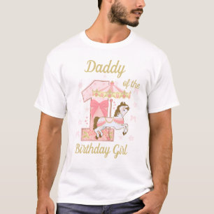 Camiseta Papi del primer carrusel Chica de cumpleaños