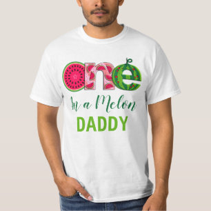Camiseta Papi del primer cumpleaños   Una en un melón