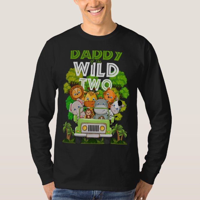 Camiseta Papi Del Salvaje Camión De Dos Zoo El Cumpleaños S (Anverso)