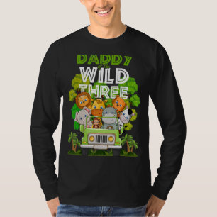 Camiseta Papi Del Salvaje Safari De Cumpleaños De Tres Cami