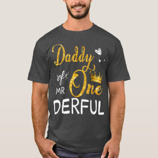Camiseta Papi Del Sr. Onemaravilloso Primer Cumpleaños Derf