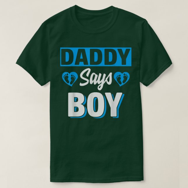 Camiseta Papi dice que chico lindo género revelar equipo be (Diseño del anverso)