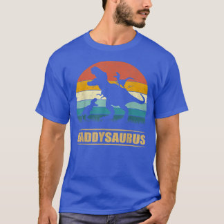 Camiseta Papi Dinosaurio Daddysaurus 2 niños Día del Padre