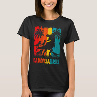 Camiseta Papi Dinosaurio Daddysaurus 4 Cuatro Hijos Para Pa