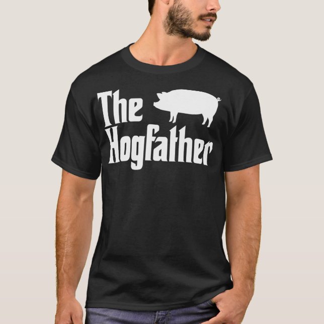 Camiseta Papi divertido de Hogfather Pig Papa Piggy Hog (Anverso)