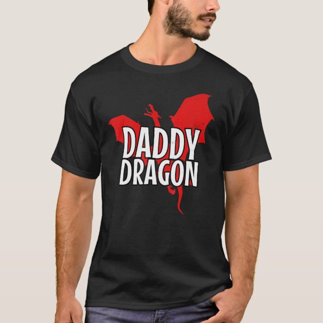 Camiseta Papi Dragón Mítica y Legendaria Criatura del padre (Anverso)