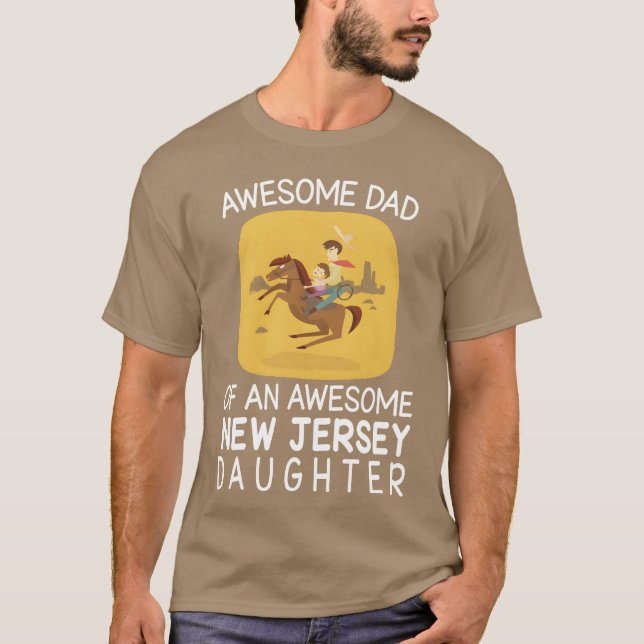 Camiseta Papi E Hija Montando Caballo Feliz Día del Padre v (Anverso)