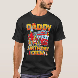 Camiseta Papi Equipo de Cumpleaños Camión de bomberos Birth