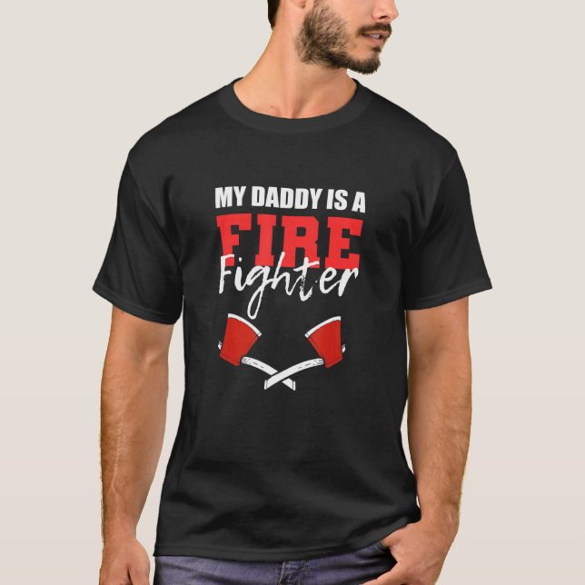 Camiseta Papi es papá bombero trabajador (Anverso)