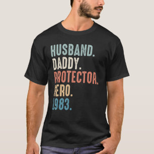 Camiseta Papi Esposo Héroe de Protector Mejor Papá Desde 19