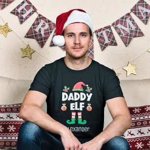Camiseta Papi familia elf que coincide con el nombre del eq