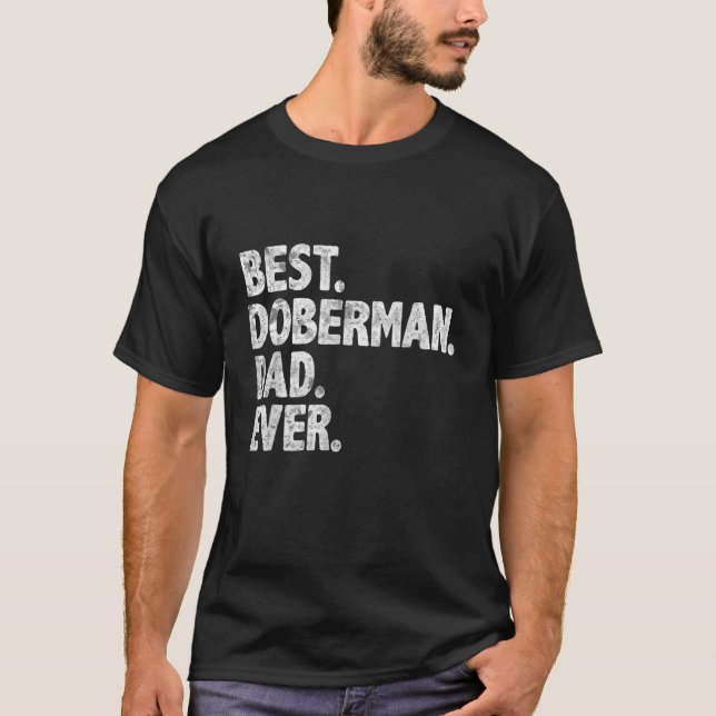 Camiseta Papi Fathe, el mejor dueño de perro de Doberman (Anverso)