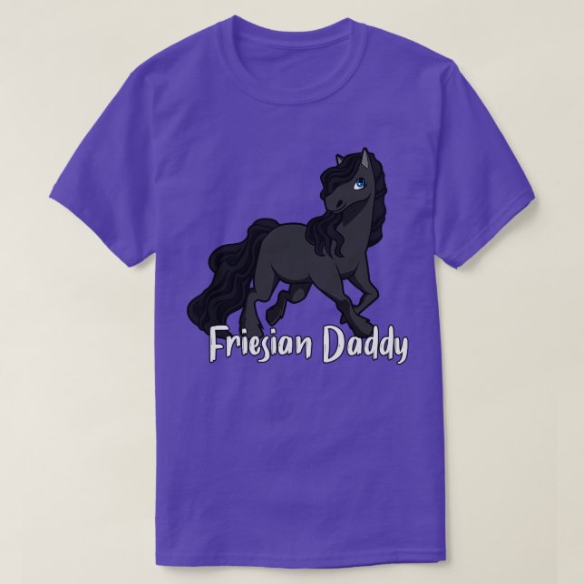 Camiseta Papi frisón de los caballos (Diseño del anverso)