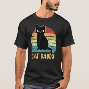 Camiseta Papi Gato Gatos Cuidados para Hombres Gato Negro R