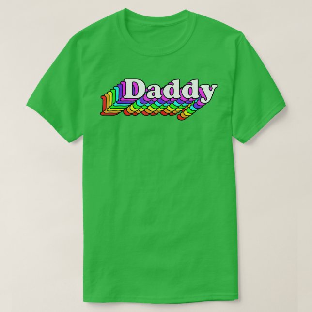 Camiseta Papi Gay Daddy Bear Retro LGB Orgullo LGBQ arcoiri (Diseño del anverso)