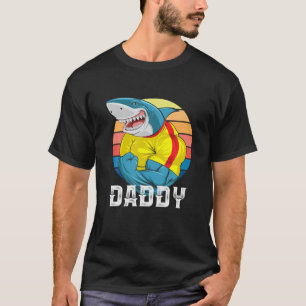 Camiseta Papi gracioso de Guay, tiburón fuerte de músculos,