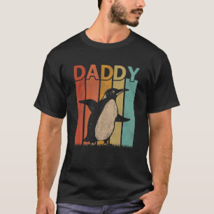 Camiseta Papi gráfico de papi de estilo retro pingüino