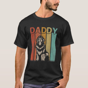 Camiseta Papi gráfico retro de perro de Terranova
