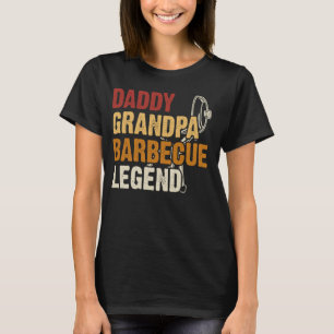 Camiseta Papi Grandpa Barbecue Legend BBQ