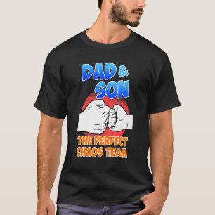 Camiseta Papi Hijo Del Equipo De Mens Dad Dad Y Son Chaos