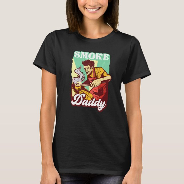 Camiseta Papi Humo Maestro Griller Barbacoa Carne Maestro (Anverso)