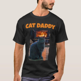 Camiseta Papi Kitty, un gato británico al estilo shartthair