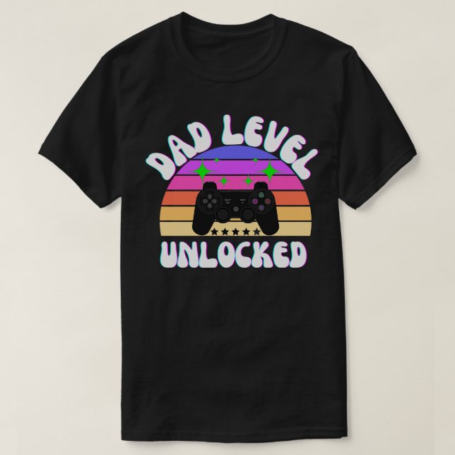 Camiseta Papi Level Unlocked Dads (Diseño del anverso)