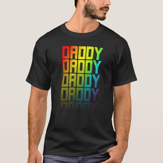Camiseta Papi Lgbtq+ Gráfico de texto del orgullo gay arcoi (Anverso)
