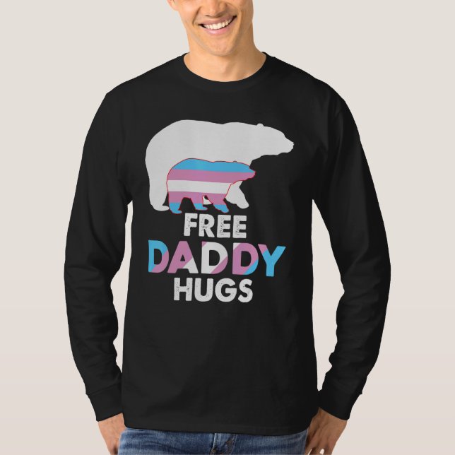 Camiseta Papi Libre Abraza El Oso Arcoiris Transgénero Lgbt (Anverso)